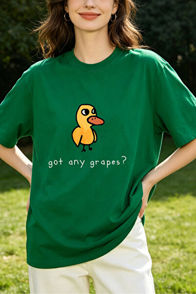 Fleck Womens T Shirts Duck With Text Got Any Grapes Funny Graphic Print Casua...