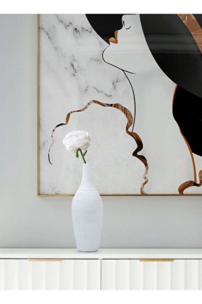 Shuer Creative Modern Simple Ceramic Wire Drawing Flower Vase Living Room Dec...