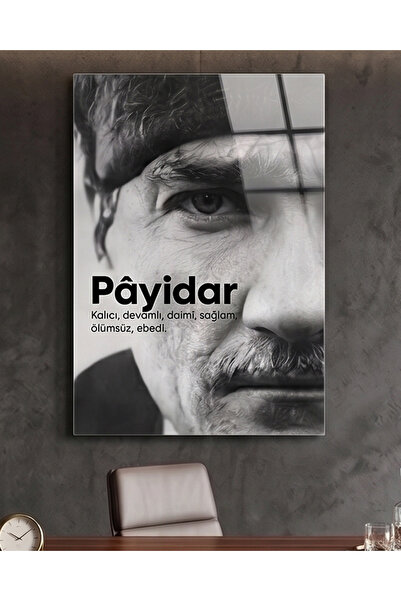 FavloArt Atatürk Payidar Pleksi Tablo – Modern Ofis ve Yaşam Alanları için