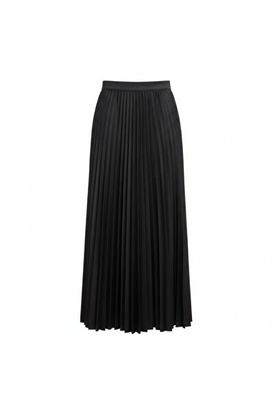 Generic Women's Elegant Black Pleated Midi Skirt