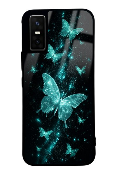 Spoyi Infinix Gt 30 Pro Turquoise Galaxy Butterfly Design Glossy Phone Case