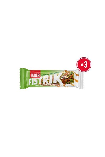 Züber Fıstrık Antep Fıstıklı Kuruyemiş Bar 23g x 3 Adet