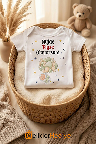 ÇELİKLER HEDİYE Good News: You'Re Becoming an Aunt Printed Baby Bodysuit 100%...