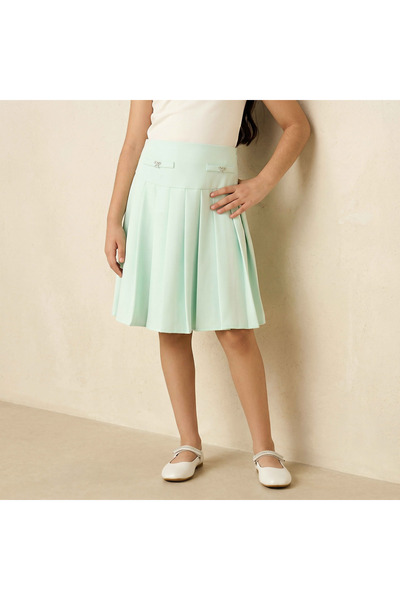 Juniors Mini Skirt with Pleats