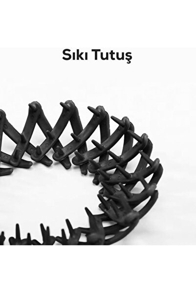 İnfeta 1 Piece Multifunctional Accordion Hair Clip - Black Bun and Ponytail Styling Tool