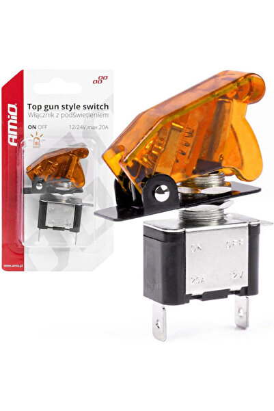 AMIO Car On/Off Switch 12V-24V Universal Orange Code: 03094
