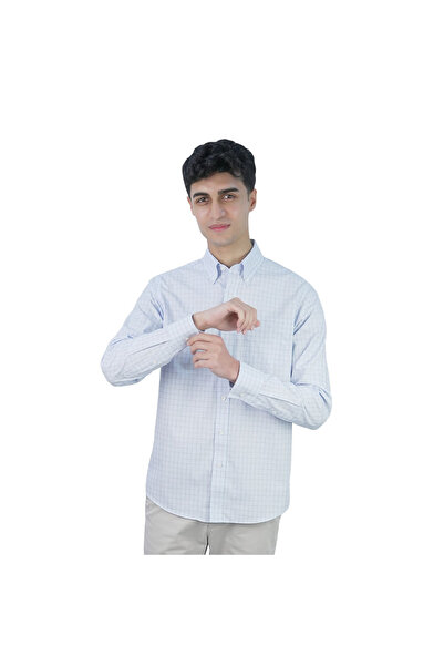 Giordano Men’s Cotton Oxford Wrinkle Free Long-Sleeve Shirt