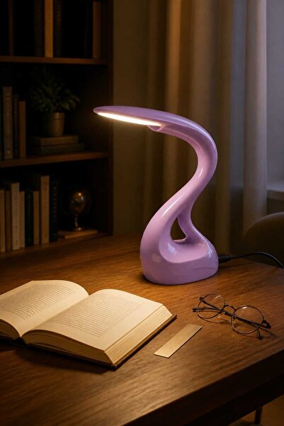 Layera Home 3D Baskı USB LED Dekoratif Masa Lambası – Modern Tasarım, Bambu L...
