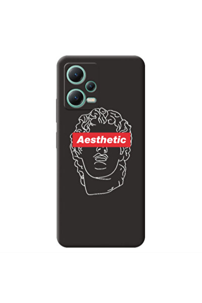 Other Xiaomi Redmi Note 12 Pro 5G Aesthetic Black Colored Silicone TPU Θήκη