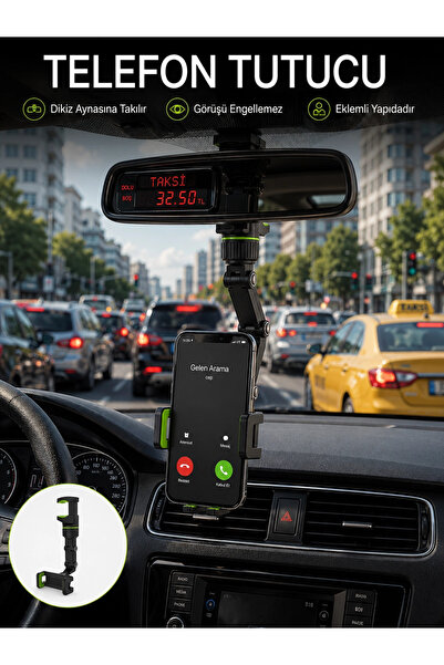 Twin Store Adjustable Rearview Mirror Phone Holder Viewing Angle g Vehicle Horse