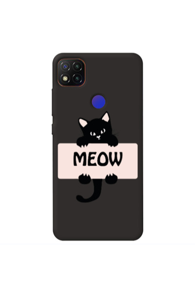 Other Xiaomi Redmi 9c Meow Black Colored Silicone TPU Θήκη