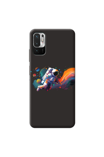 Other Xiaomi Redmi Note 10 Pro 5G Rainbow Space Black Colored Silicone TPU Θήκη