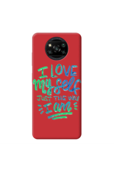 Other Xiaomi Poco X3 /X3 Pro I Love My self Red Colored Silicone TPU Θήκη