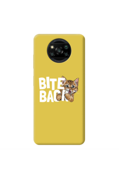 Other Xiaomi Poco X3 /X3 Pro bitte back cat Yellow Colored Silicone TPU Θήκη