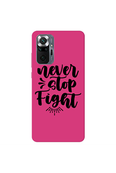 Other Xiaomi Redmi Note 10 Pro 4G Never stop fight Fuchsia Colored Silicone T...