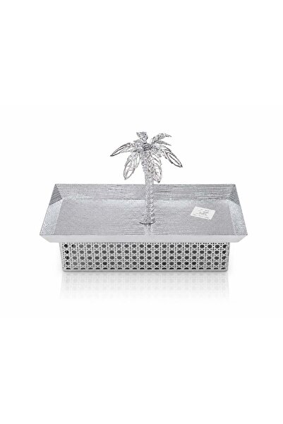 Wahat Aliamtiaz Luxury Silver Palm Design Halal Serving Plate