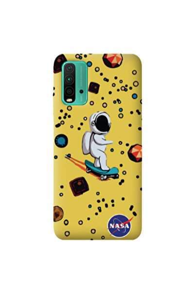 Other Xiaomi Poco M3 Astronaut with skateboard Yellow Colored Silicone TPU Θήκη