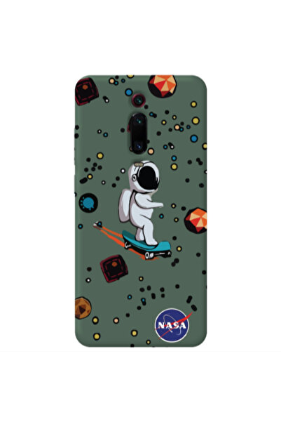 Other Xiaomi Mi 9T Pro Astronaut with skateboard Dark Green Colored Silicone ...