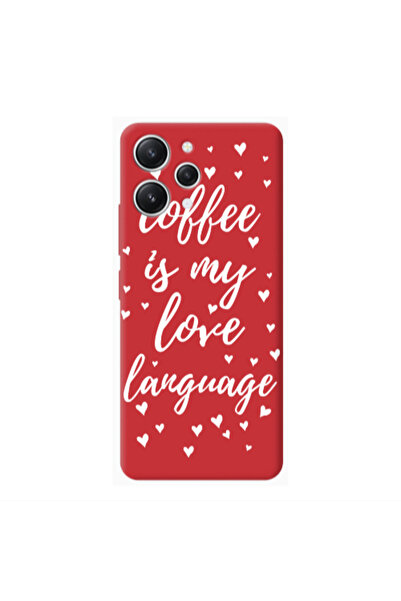 Other Xiaomi Redmi 12 Coffe is my love language Red Colored Silicone TPU Θήκη