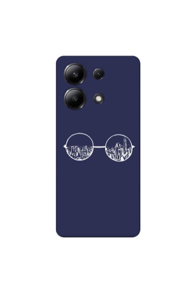 Other Xiaomi Redmi Note 13 4G Sunglasses Dark blue Colored Silicone TPU Θήκη