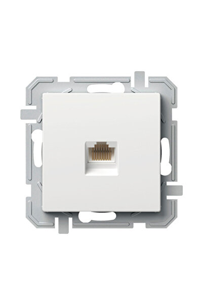 OEM Priză date RJ45 simplă TEM Logiq CAT5e, alb