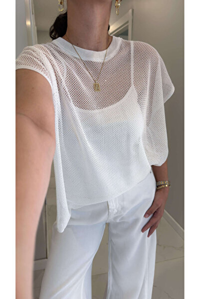 BİRCANÇİL Sofle Ecru Openwork Knitwear Athlete Set