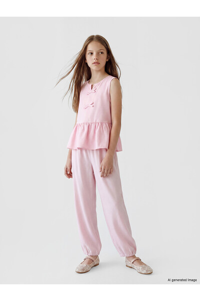 LC Waikiki Vizyon New Season Girls' Jogger Pants with Elastic Waist