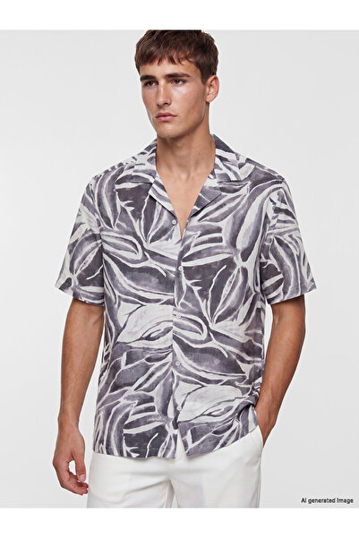 LC Waikiki Rmz Gi̇yi̇m Farkiyla Standard Fit Embroidered Men's Shirt
