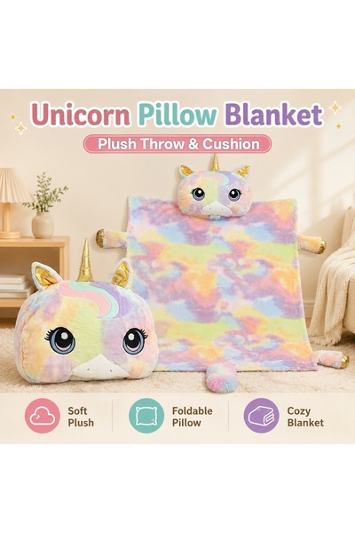 Bleco 2-piece set: pillow + blanket. Cartoon-themed air-conditioning blanket/...