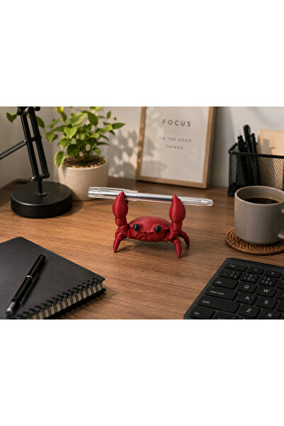 Smug Design 3D Crab Kalem Tutucu