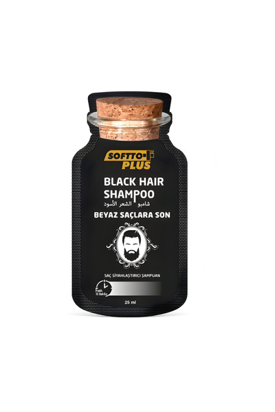 soffto plus SOFTTO+ ΜΑΥΡΟ ΧΡΩΜΟΣΑΜΠΟΥΑΝ ΣΕ ΦΑΚΕΛΑΚΙ 25 ML