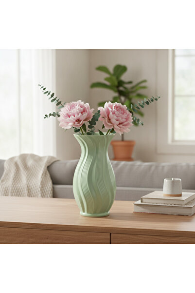 OEM Vază Ceramică Verde 19 cm