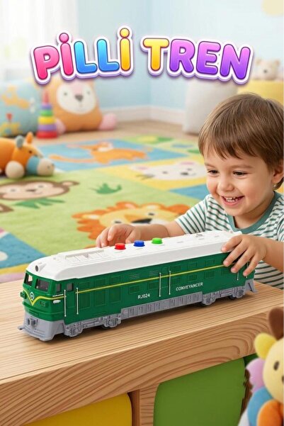 Tıfıl Toys Conveyancer Sesli ve Işıklı Oyuncak Model Tren - 22 CM Pilli Eğiti...