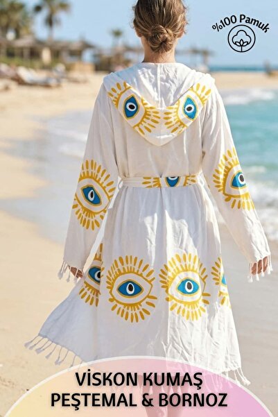 Dantelux Viscose Patterned Peshtemal & Bathrobe (100% Cotton - a Quality)