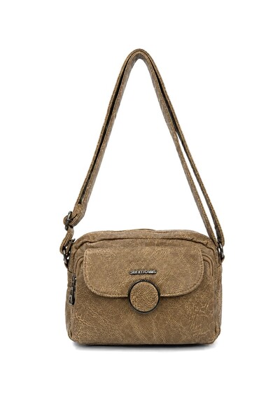 Sanmorris Women's Faux Leather Cover 4-Compartment Lightweight Shoulder Bag S...