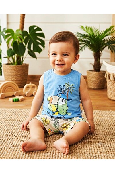 Nazar Bebe Boys' Sleeveless Top and Bottom Two-Piece Set