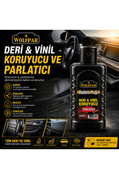 WOLFPAR DERİ VİNİL KORUYUCU PARLATICI(BADEM YAĞLI)