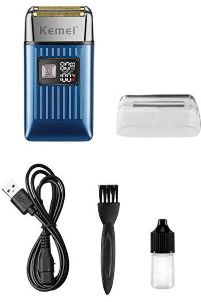 Kemei KM-1112 Ηλεκτρική Ξυριστική Μηχανή Προσώπου με Πλέγμα, Επαναφορτιζόμενη