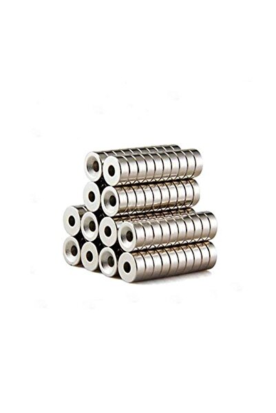 Hdg 5 Adet Havşa Delikli Neodyum Mıknatıs Magnet Çap: 1,5 cm Kalınlık : 4 mm
