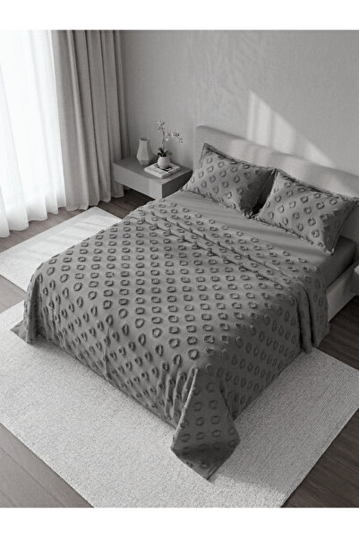 Aden Home Collection ÇİFT KİŞİLİK PİKE YATAK ÖRTÜSÜ 3 PARÇA