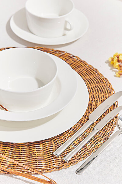 Paşabahçe Blank 2 Porcelain Salad Bowls White, Stylish Tableware, Kitchen Acc...