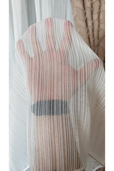 Yuka Steel Twisted Tulle Curtain Ecru 1/2.5 Medium Pleat Suitable for Every R...