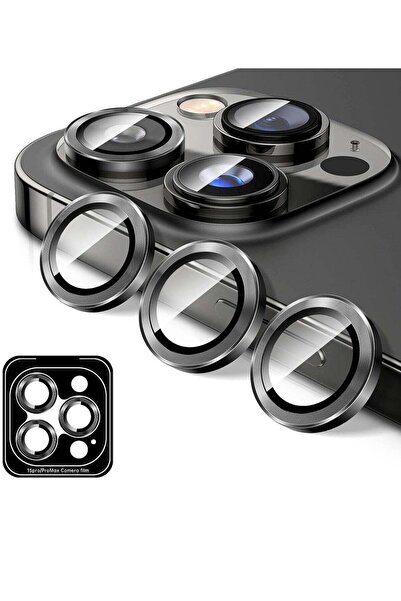 ELTRAZONE Premium Black Tempered Glass Camera Lens Protector for iPhone 16 Pr...