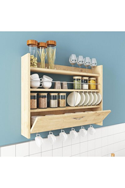 Adore Raft de bucatarie Knott, Stejar, 85x65x15 cm
