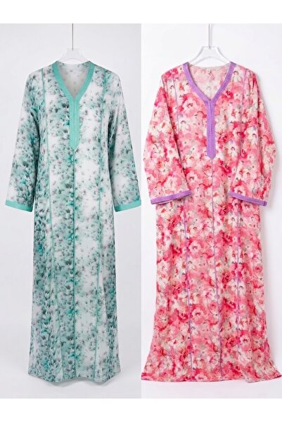 Zinora 2 PCS Ladies Jalabiya full Sleeve Emirati maxi Dress, Soft rayon Mater...