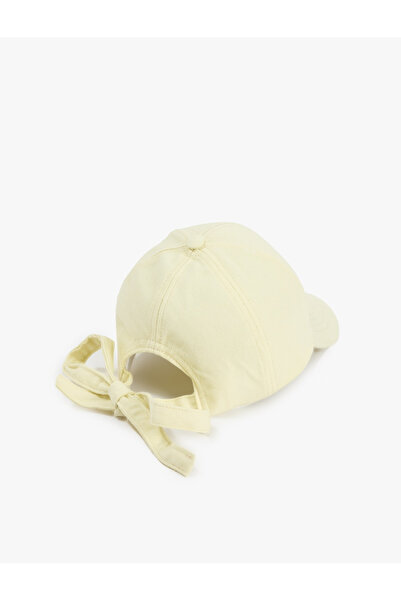 Koton Kids Girl's Cotton Cap with Tie Detail