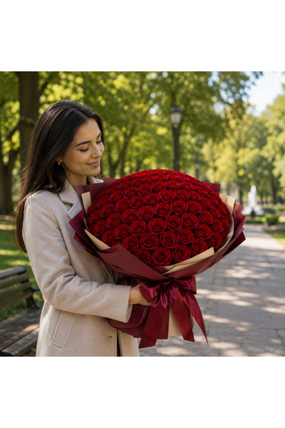 OEM Buchet cu 101 Trandafiri Rosii Premium