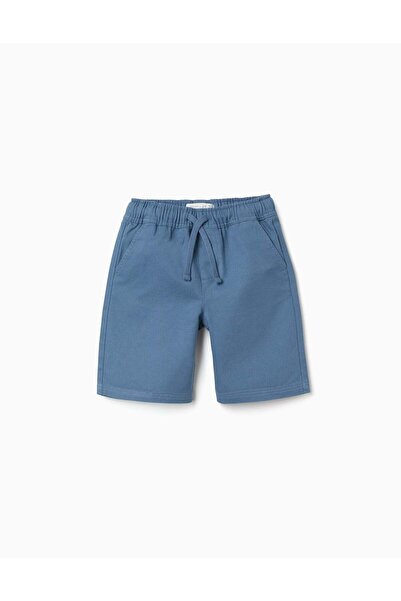 Ziddy Long cotton shorts with drawstring Carolina Celas x Zippy for boys, blue
