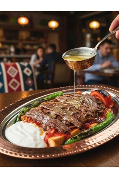 Genel Markalar Gaziantep dövme kapaksız bakır İskender ve kebap tabağı 1 adet...