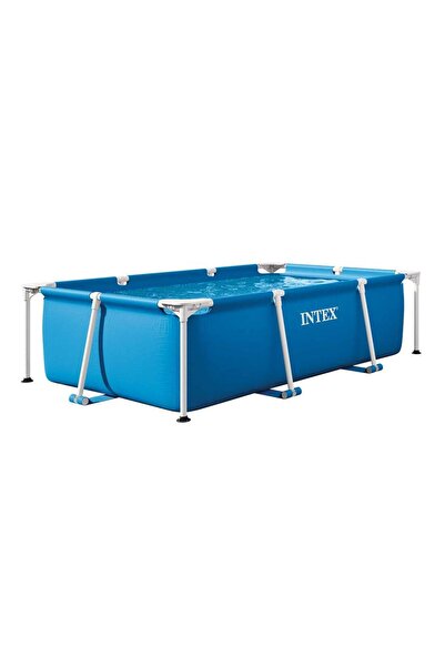 Intex 2.2m x 1.5m x 0.6m Rectangular Metal Frame Above Ground Swimming Pool –...